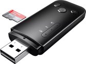 DrPhone Streamx13 – 4 in 1 Bluetooth Adapter – Draadloos Audio adapter – Verzend en Ontvangmodus - Micro SD Kaart – Bluetooth 5.0 – AUX + USB + FM - Zwart