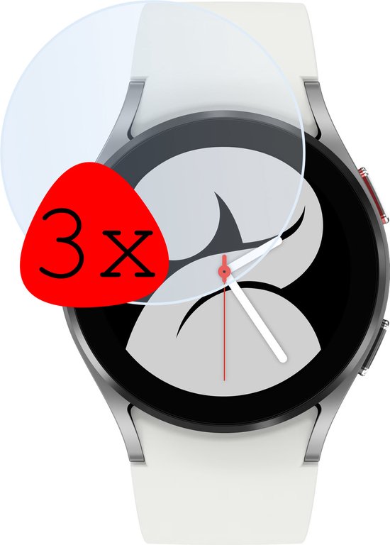 Screenprotector Geschikt voor Samsung Galaxy Watch 4 40mm Screenprotector Tempered Glass Beschermglas - Screenprotector Geschikt voor Samsung Galaxy Watch 4 40mm Screen Protector - 3 Stuks.