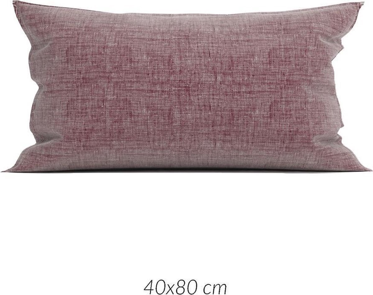 Zohome Lino Kussensloop - Rood - 40x80cm - Rood