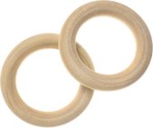 Houten Ringen (50 x 8 mm, gat 30 mm) 10 stuks