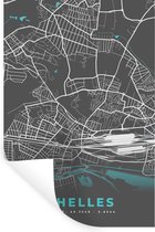 Muurstickers - Sticker Folie - Plattegrond – Kaart – Stadskaart – Frankrijk – Chelles - 80x120 cm - Plakfolie - Muurstickers Kinderkamer - Zelfklevend Behang - Zelfklevend behangpapier - Stickerfolie