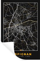 Stickers Stickers muraux - Carte - Plan de ville - France - Carte - Perpignan - 80x120 cm - Film adhésif