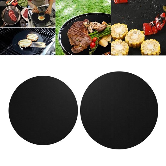 2x BBQ Grill Mat Teflon 40 CM Herbruikbaar Bakmat