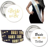 14-delige Vrijgezellenfeest set Bride Tribe met buttons, sjerp en armbanden - bride to be - vrijgezellen party -sjerp - button - trouwen