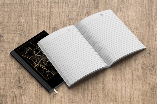 Carnet - Carnet d'écriture - Carte - Breda - Luxe - Or - Zwart - Carnet - Format A5 - Bloc-notes - Cadeaux Sinterklaas - Cadeaux pour enfants - Cadeaux chaussures - Petits cadeaux