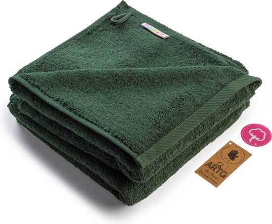 ARTG® Towelzz - AR035 - Handdoekset - 100% Katoen - 50 x 100 cm - Donkergroen - Dark Green - Set 5 stuks