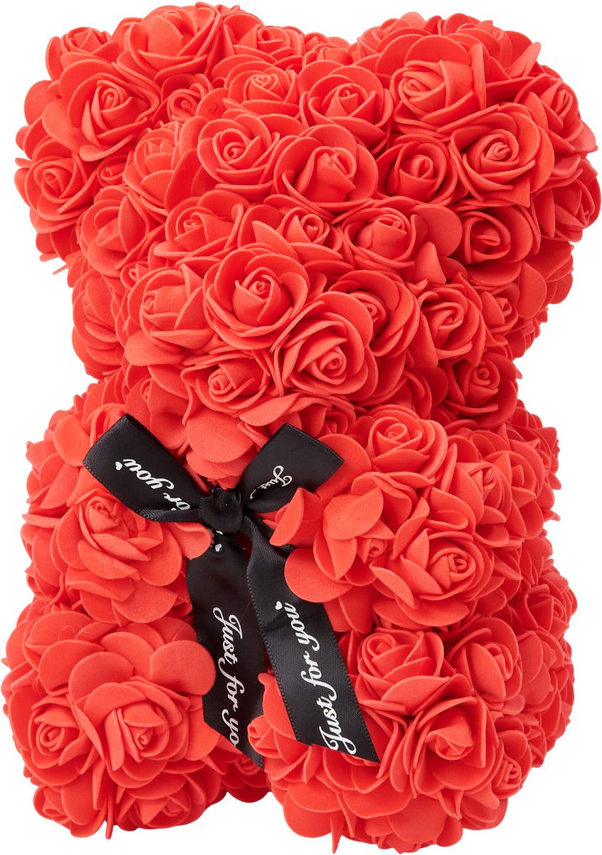 goldmiky Cadeauset met eeuwige roos, beer in de vorm van een roos, eeuwige roos, cadeau voor verjaardag, eeuwige bloem, cadeau-idee voor feest, vriendin, Kerstmis, Valentijnsdag (blauwe diamant