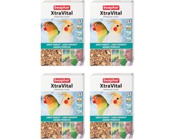 4x Beaphar XtraVital Grote Parkiet - vogelvoer - 1kg