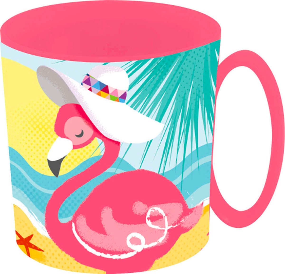 Goedkoopste Flamingo plastiek drinkbeker - 350 ml
