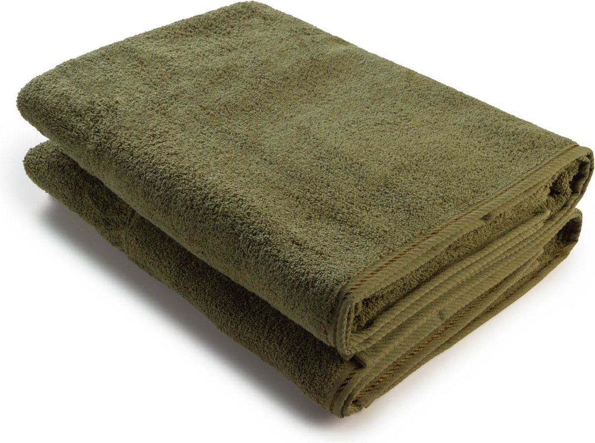 ARTG® Towelzz - AR036 - Douche - Badhanddoek - 100% katoen - 70 x 140 cm - Leger Groen - Army Green - Set 2 stuks