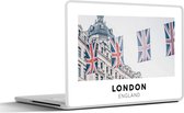 Sticker pour ordinateur portable - 10,1 pouces - Angleterre - Londres - Drapeaux