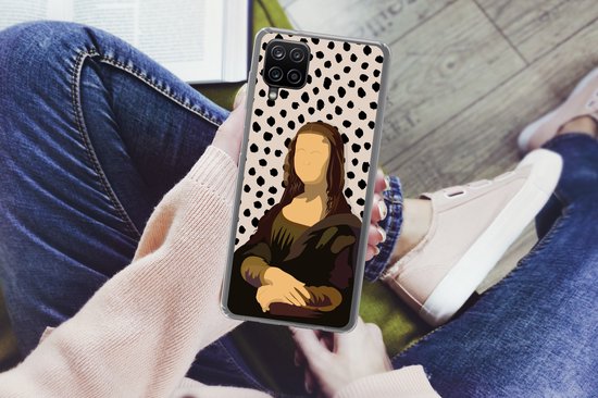 Coque Samsung Galaxy A12 - Pastel - Mona Lisa - Pois - Maîtres anciens - Coque de téléphone en Siliconen