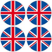 Set van 4x stuks UK Great Britain/Union Jack vlaggen hangdecoraties 28 cm - Feestversiering