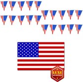 Amerika/USA vlaggen versiering set binnen/buiten 3-delig - Landen decoraties voor fans/supporters