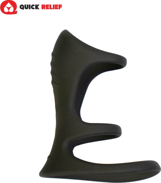 Zwart accessoire met afmetingen 8 cm hoog, 5.8 cm breed en 3.5 cm breed.