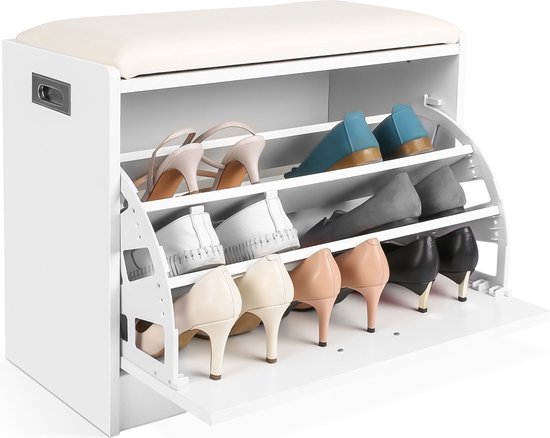 KESPER - Schoenenkast met zitkussen, 2 vakken - eiken KESPER - Schoenenkast met zitkussen, 2 vakken - eiken