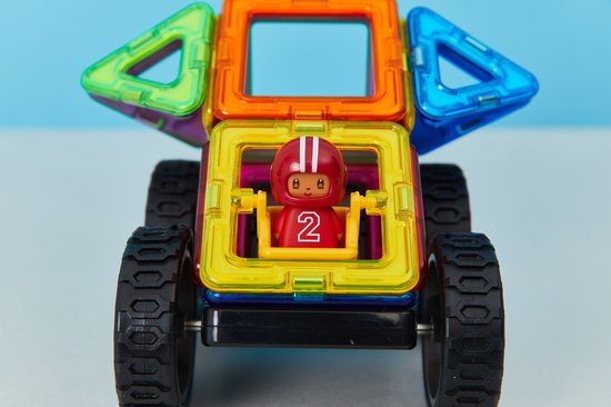 Magformers Wow Plus Set - Magnetisch Bouwspeelgoed - 18-delig - Bouwkaarten Auto's - Montessori Speelgoed - 3-7 jaar