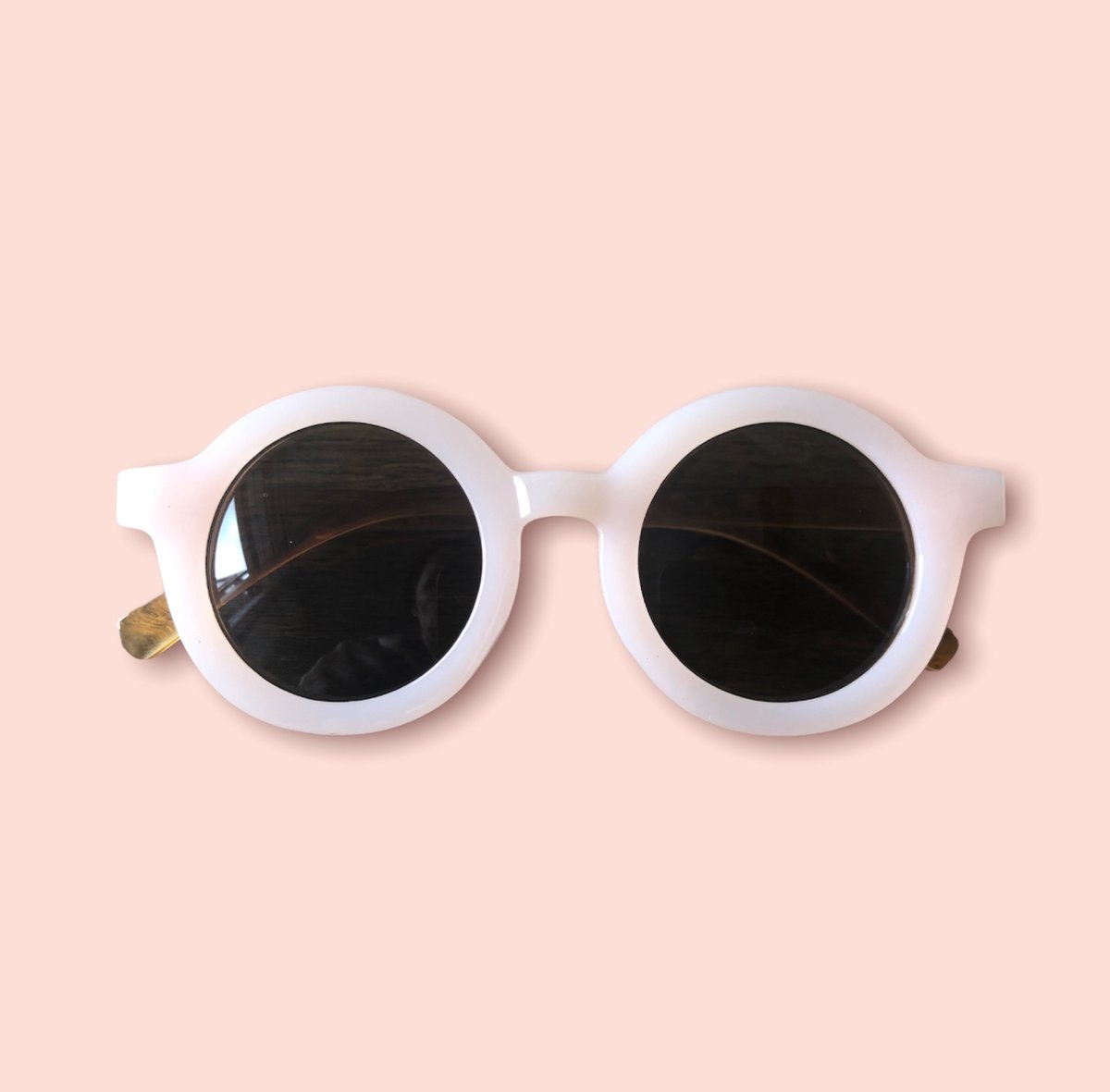NIEUW - Kinderzonnebril - model 2023 - rond model - UV400 protectie - Champagne - Roze - Bruine lens - 2 tot 6 jaar - Meisje - Kinderen - Baby en Peuter - sunglasses - nieuwste kleuren 2023