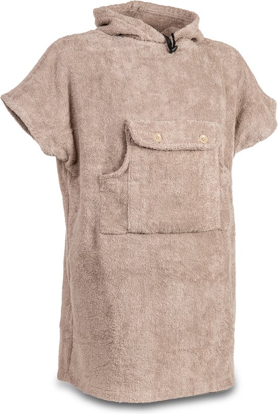 Belieff® Poncho voor kinderen – Badstof water absorberend – Comfortabele zacht – Egyptische katoen – Beige