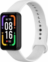 Siliconen Smartwatch bandje - Geschikt voor Xiaomi Redmi Smart Band Pro siliconen bandje - wit - Strap-it Horlogeband / Polsband / Armband