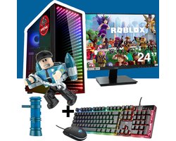 ScreenON - Gaming Set - Roblox Aerial Enforcer Hero - V1 (GamePC + 24 Inch Monitor + Toetsenbord + Muis)