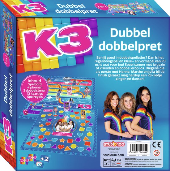 Thumbnail van een extra afbeelding van het spel K3 dobbelspel - Dubbel dobbelpret