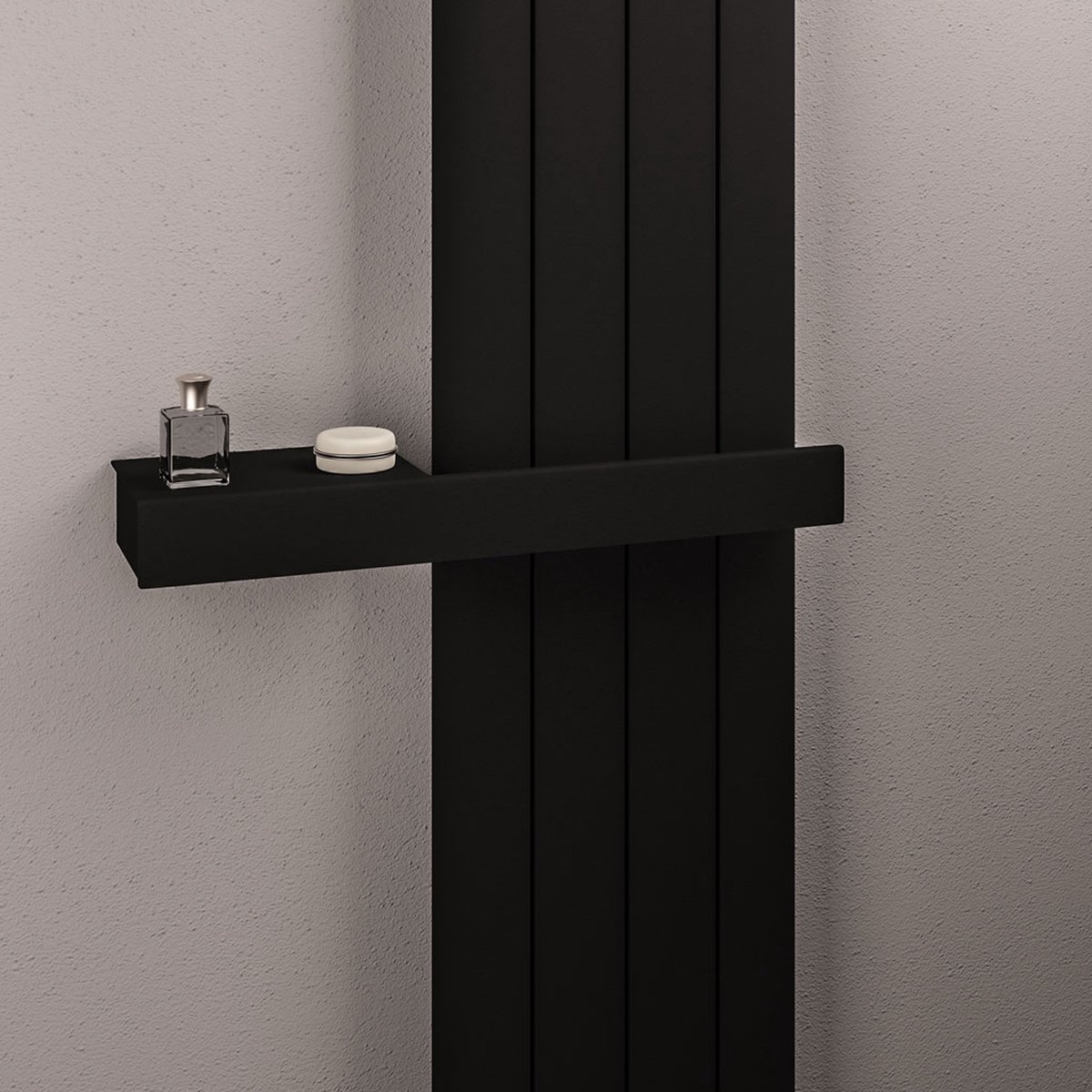 Eastbrook- Multifunctionele handdoekhanger Mat zwart 50cm links