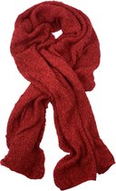 Modieuze sjaal - Rood - Dames - Zacht - One Size - Acryl - Warm - Sjaal dames - Sjaal dames winter - Sjaaltjes voor vrouwen - Sjaal meisje -  Sjaals