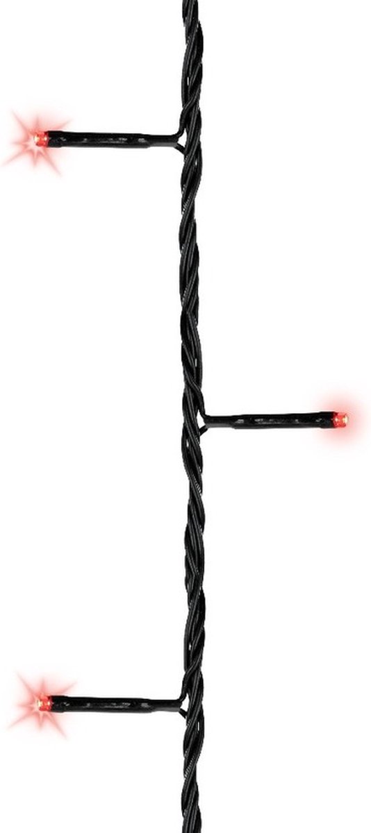 Lumineo Kerstverlichting - 180 led lampjes - rood - 16,5 meter - twinkle - lichtsnoer