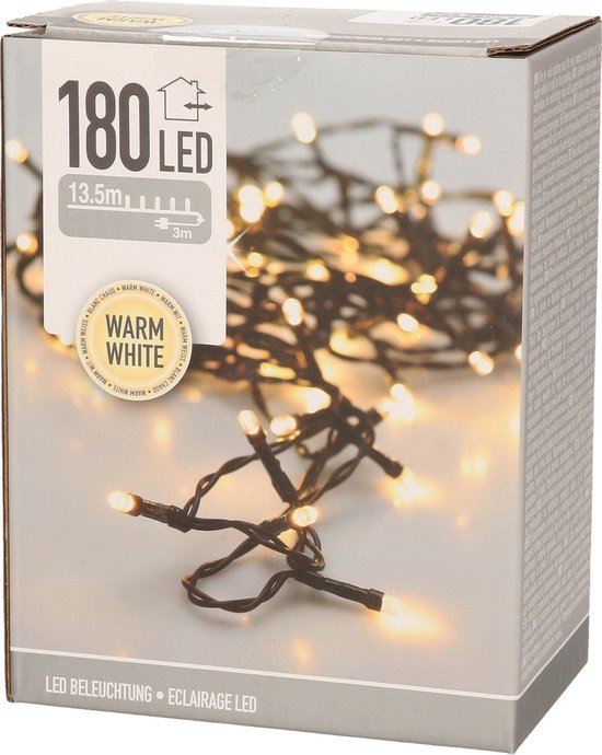 Nedis Kerstboomverlichting - 13,5 meter - 180 LED's - Warm wit - Binnen & buiten - Merkloos