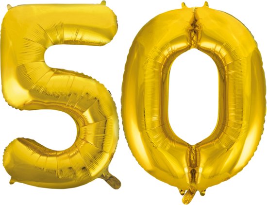 Folieballon 50 jaar Goud 66cm