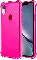 Smartphonica iPhone Xr transparant siliconen hoesje - Neon Roze / Back Cover geschikt voor Apple iPhone XR
