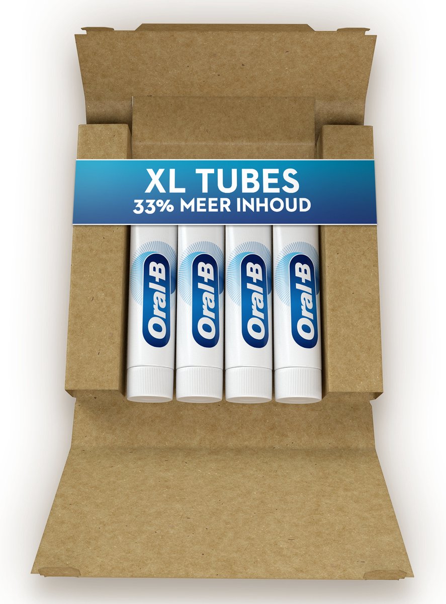 Oral-B Tandvlees & Glazuur Pro-Repair Origineel - Voordeelverpakking 4 x 100 ml - Tandpasta verpakt in gerecycleerd karton