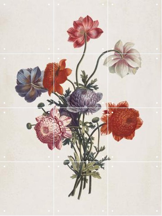 IXXI Bouquet of Anemones - Louis Charles Ruotte - Wanddecoratie