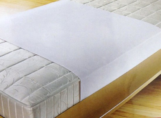 Bedzeil - 75 x 100 cm- matrasoplegger - Matrasbeschermer -met badstof bovenlaag