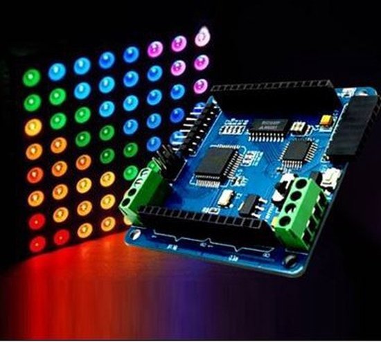 Colorduino RGB LED dot-matrix driver Incl. RGB Matrix 8x8 | bol