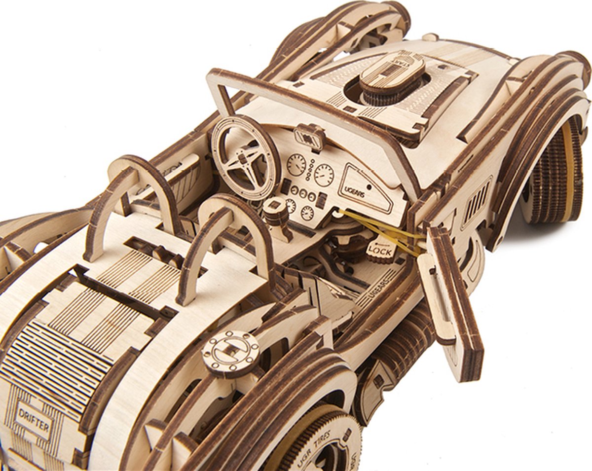 UGEARS Houten 3D Model - Drift Cobra Racing Car — afbeelding 11