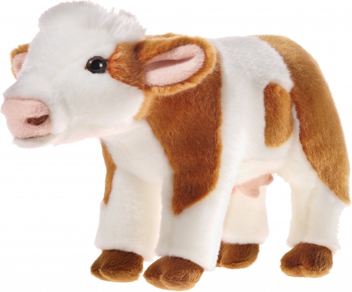 Heunec Pluche knuffel koe - boerderijdier - 27 cm - knuffel cadeau