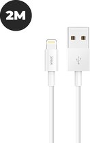 WISEQ iPhone Kabel - USB naar Apple Lightning Oplaadkabel voor iPhone 14/13/12/11/X/8/7/6 - 2 Meter - Wit
