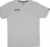 Spalding Essential T-Shirt Heren - Grijs Gemeleerd | Maat: XL
