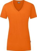 Jako Organic T-Shirt Dames - Oranje | Maat: 38