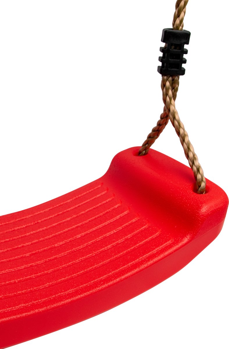 BOOST2 schommelzitje rood kunststof met PP-touwen