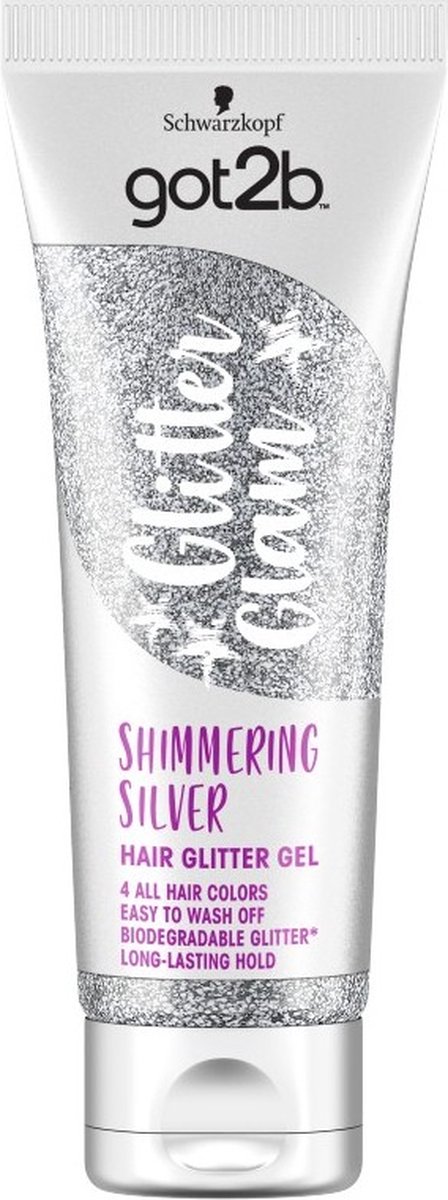 Got2b Glitter Glam Shimmering Silver Glitzer Haargel 50 Ml