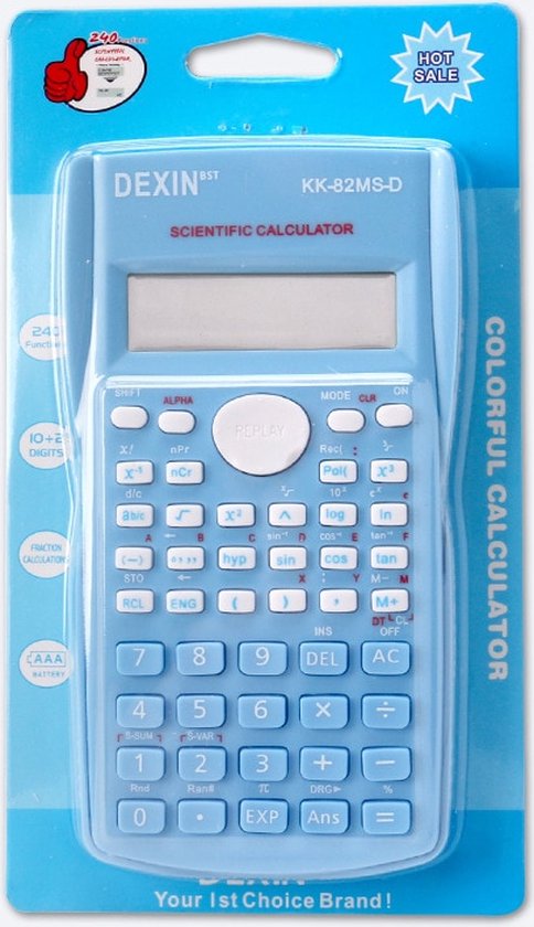 Calculatrice Scientifique - Calculatrice Mathématiques Lycée - Couleur Bleu  | bol