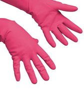 Multy Rubberen Handschoenen - Maat M - Schoonmaak handschoenen - Roze - 1 paar - Schoonmaken - Huishoudhandschoenen - Geschikt voor mensen met latex allergie.