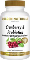 Golden Naturals Cranberry & Probiotica (180 veganistische maagsapresistente capsules)