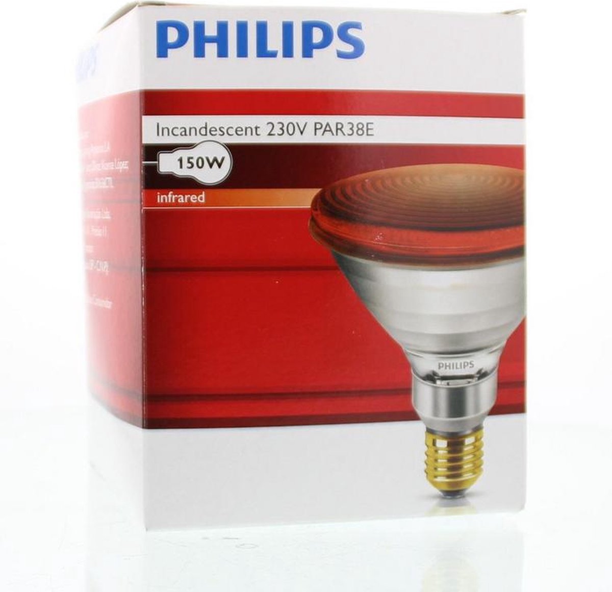 voetstuk Baars toon Philips Infraroodlamp PAR38 IR - 150W E27 230V - Rood 12887415 | bol.com