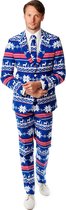 OppoSuits The Rudolph - Costume Homme - Bleu - Noël - Taille 52