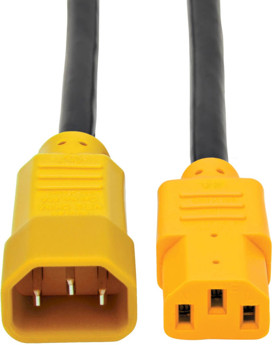 Tripp Lite P005-006-YW electriciteitssnoer Black,Yellow 1,8 m C13 stekker C14 stekker