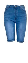 Hoogwaardige Dames Hoge Taille 3/4 Broek / Jeans | Drie Kwart Denim Broek / Spijkerbroek - L